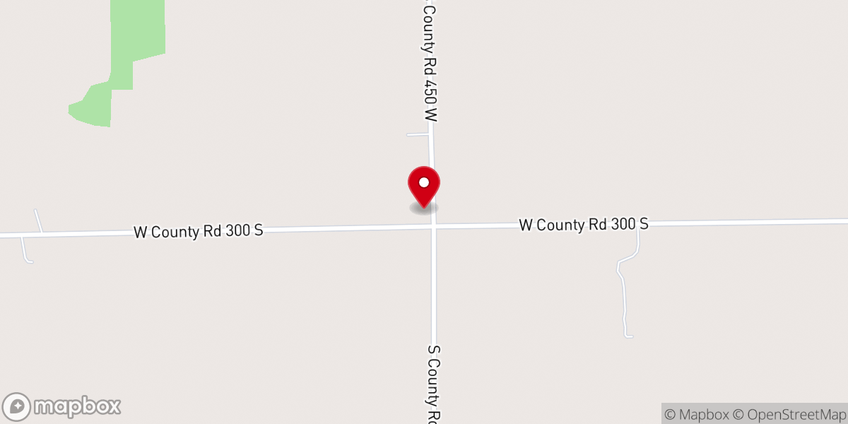 Map showing location of Liberty Baptist Church