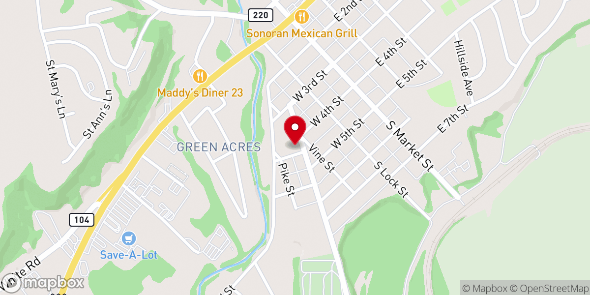 Map showing location of Pike County Outreach Council