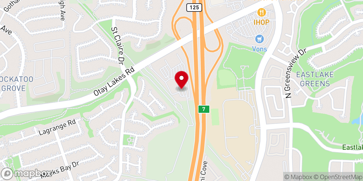Map showing location of Rancho Vista Church