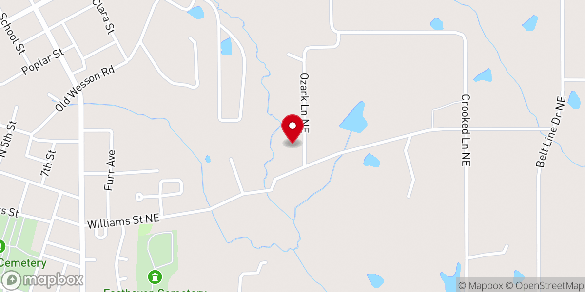 Map showing location of Living Word Faith Ministry