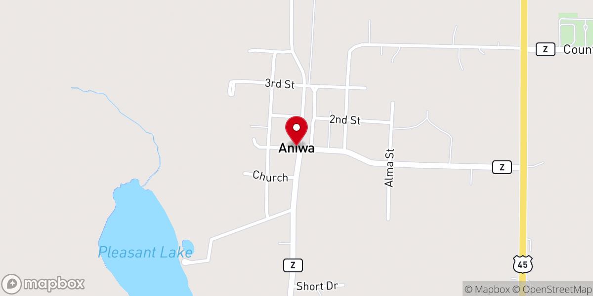 Map showing location of Aniwa