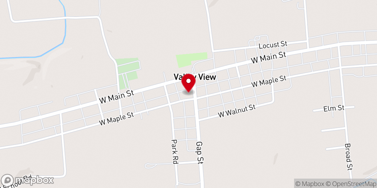 Map showing location of Trinity Lutheran Church