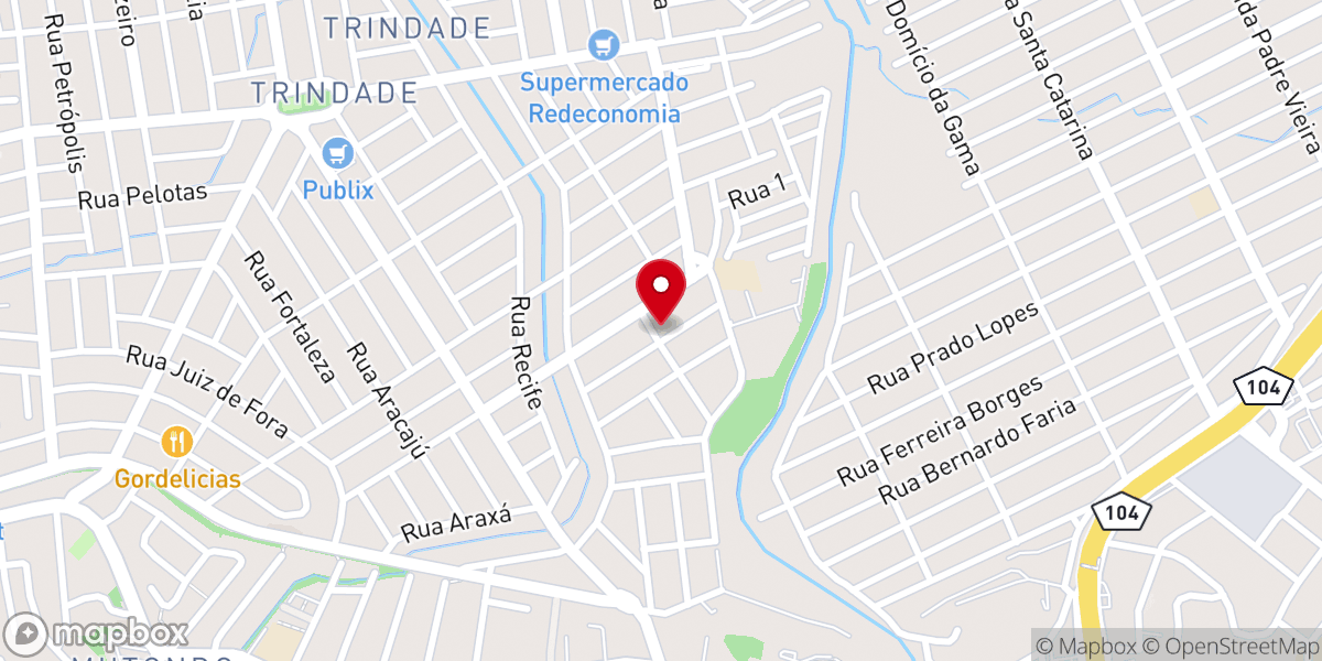 Map showing location of Igreja Assembléia de Deus Ministério Novo Tempo - Trindade - São Gonçalo - RJ