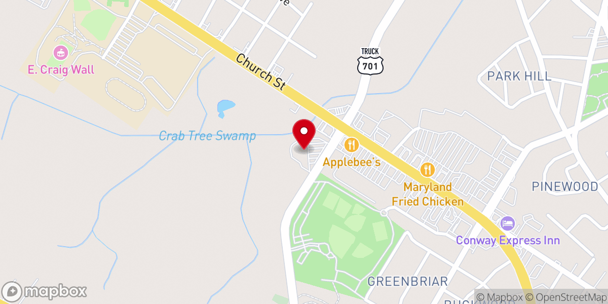 Map showing location of The Rock Church