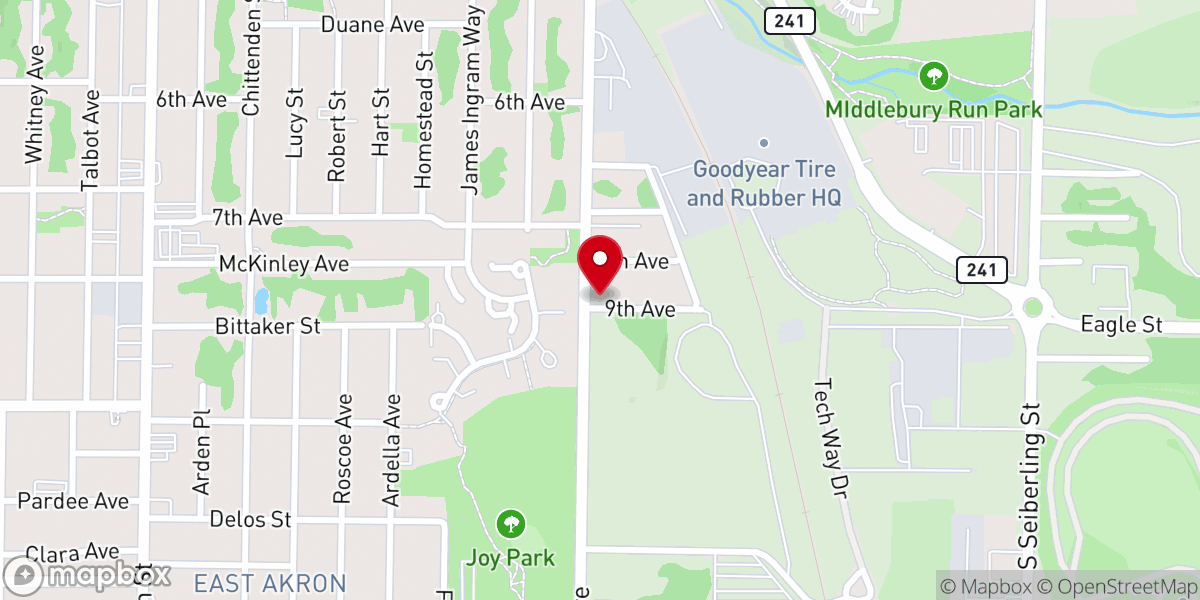 Map showing location of Good Hope Baptist Church