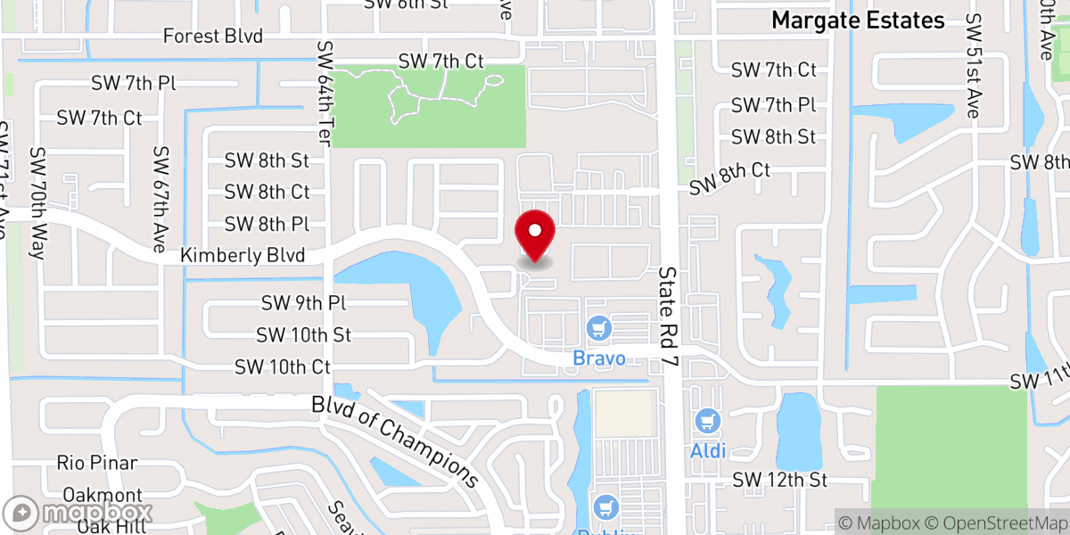 Map showing location of Calvary Chapel - North Lauderdale