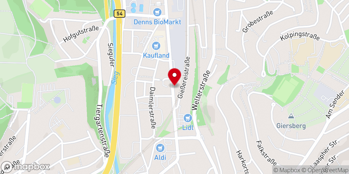 Map showing location of House of Hope / Straßencafé