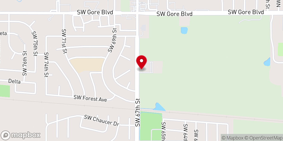 Map showing location of Olivet Baptist Church