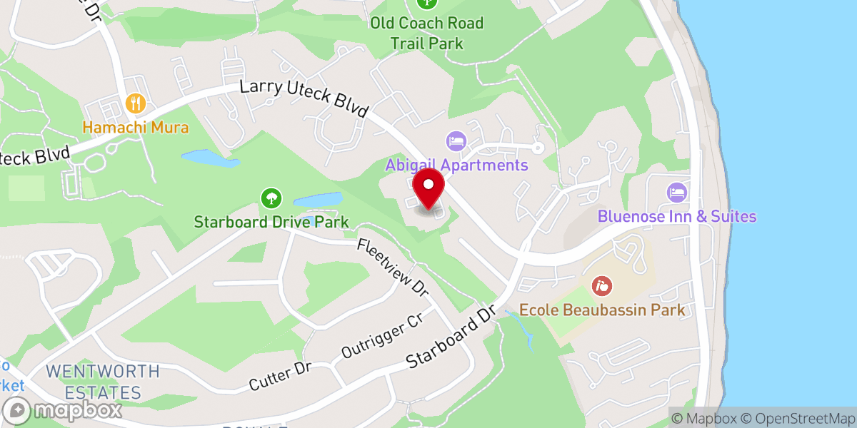 Map showing location of Halifax Pentecostal Church (Malayalam & English)