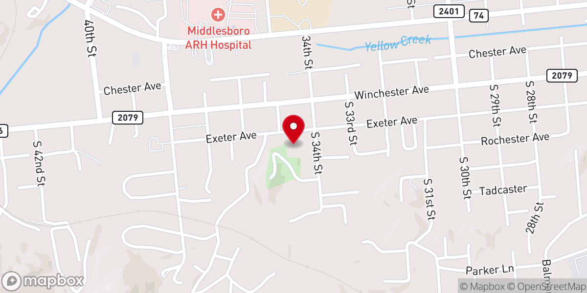 Map showing location of Shiloh Church