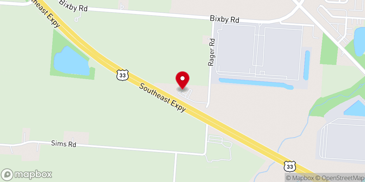 Map showing location of Rager Road Church of Christ