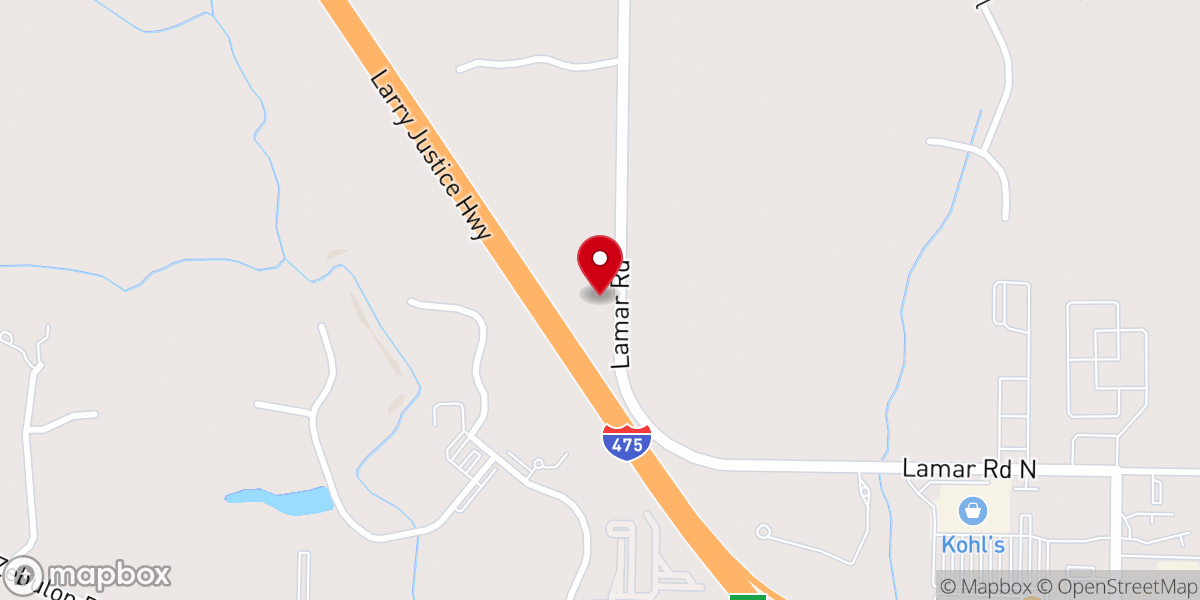 Map showing location of Howard Chapel Baptist Church