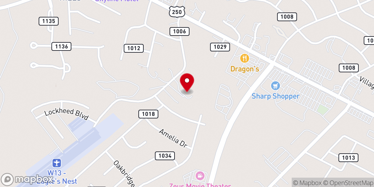 Map showing location of Aero Drive Church of God