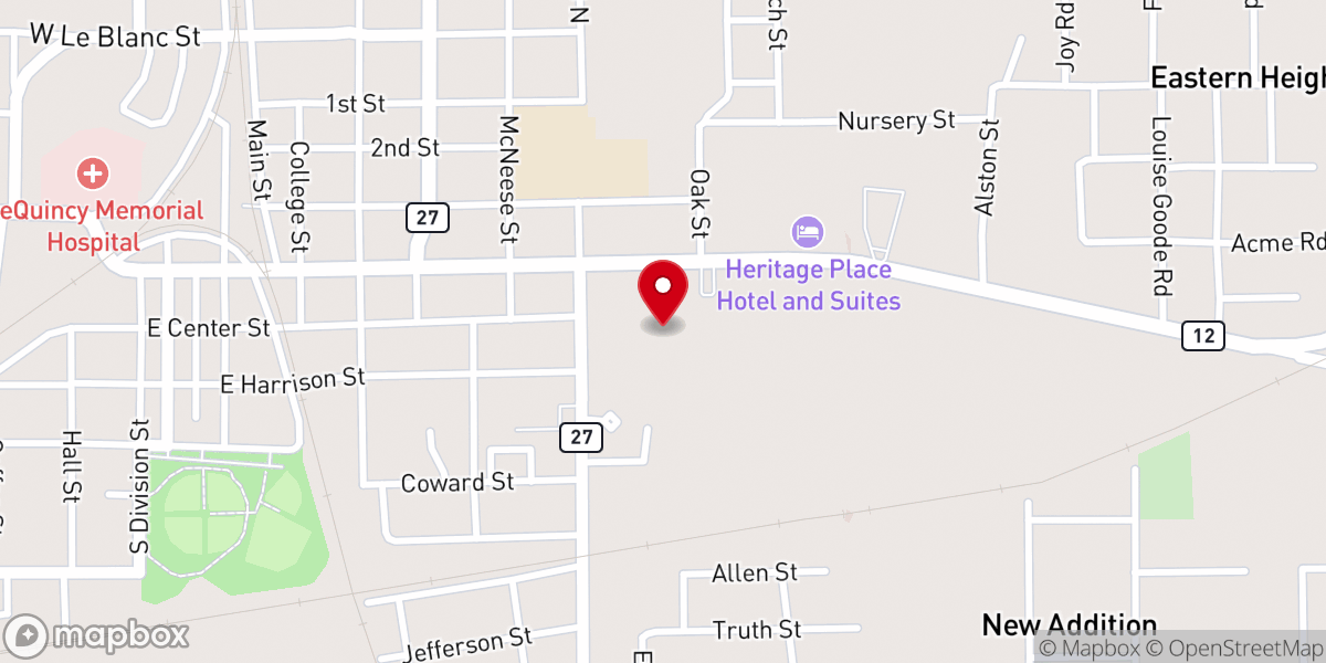 Map showing location of Nichols Dry Goods