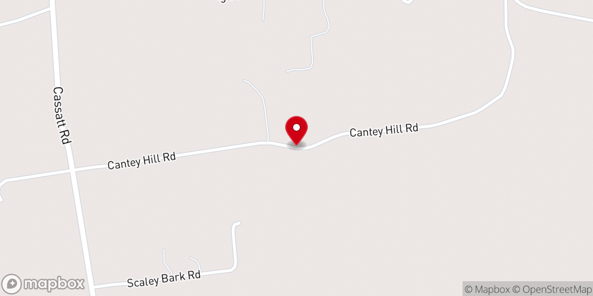 Map showing location of Canty Hill Baptist Church