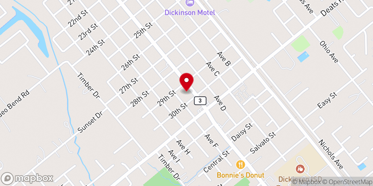 Map showing location of Mt Carmel Baptist Church