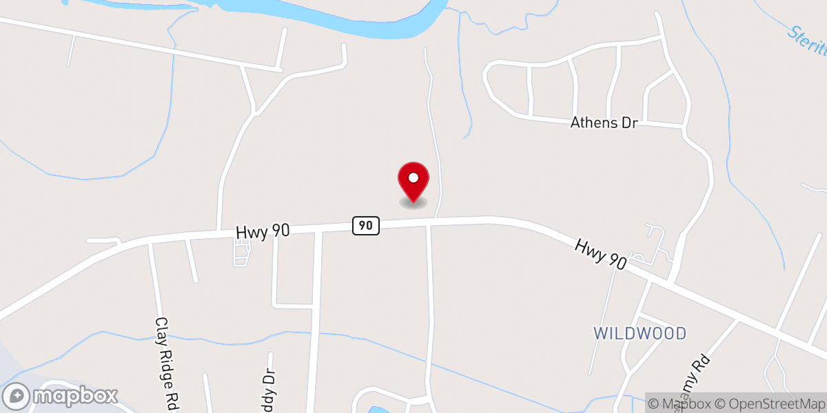 Map showing location of Ridgefield Church