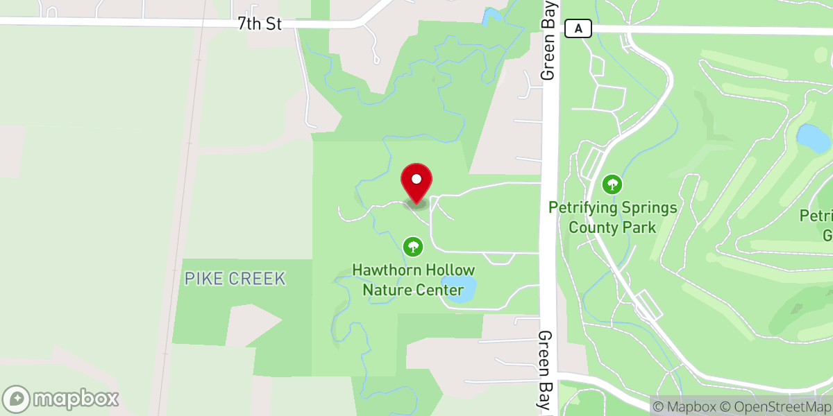 Map showing location of Hawthorn Hollow Nature Sanctuary & Arboretum