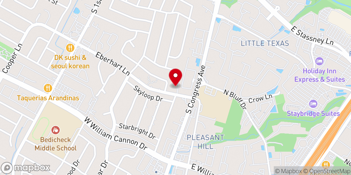 Map showing location of Austin South Seventh-day Adventist Church