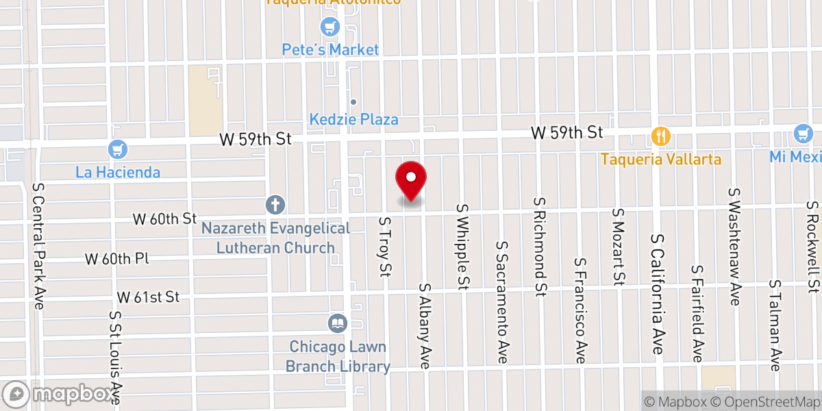 Map showing location of Grace United Church of Christ