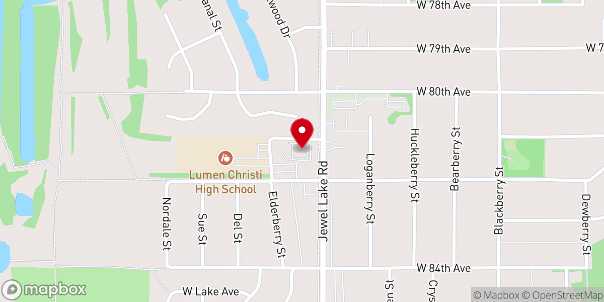Map showing location of Saint Benedict's Catholic Church
