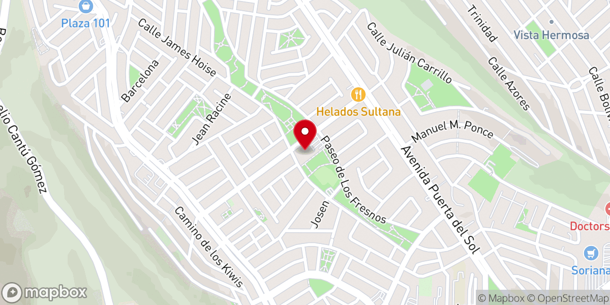 Map showing location of Parroquia de San Jeronimo De Monterrey