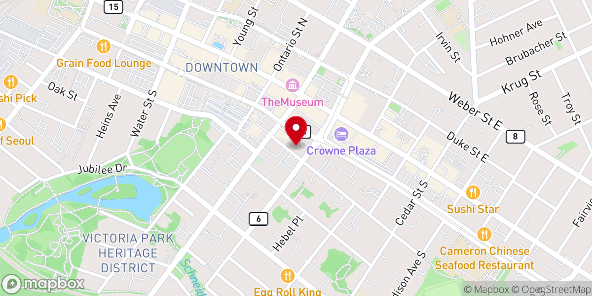 Map showing location of St. Matthews Lutheran Church