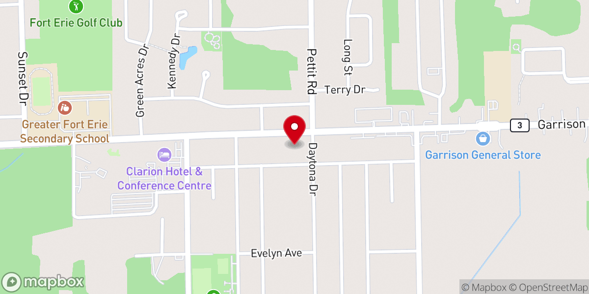 Map showing location of Garrison Road Church