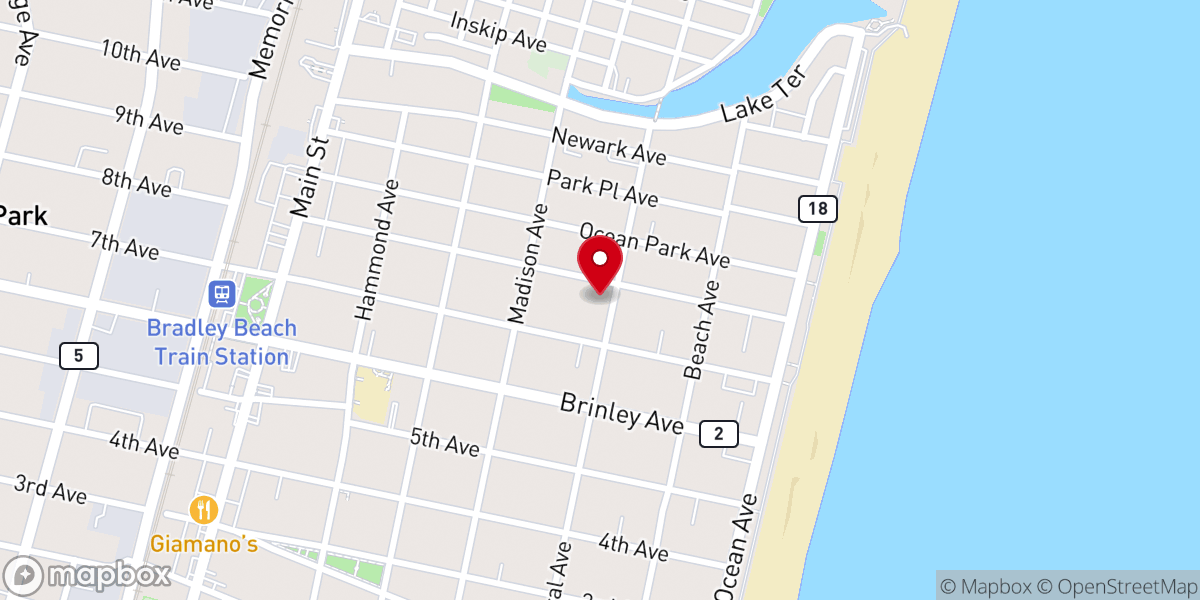Map showing location of Congregation Agudath Achim (Orthodox)