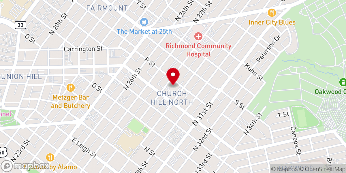 Map showing location of Good Shepherd Baptist Church