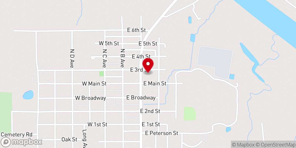 Map showing location of First Freewill Baptist Church