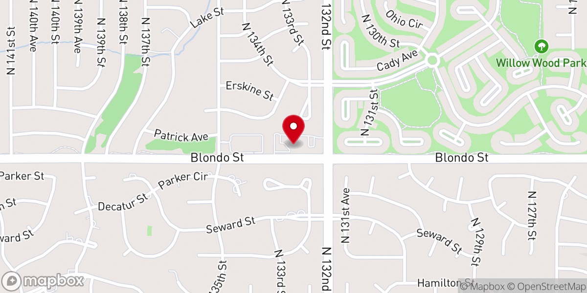 Map showing location of Saint Michael Lutheran Church