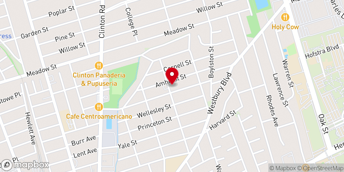 Map showing location of Antioch Baptist Church