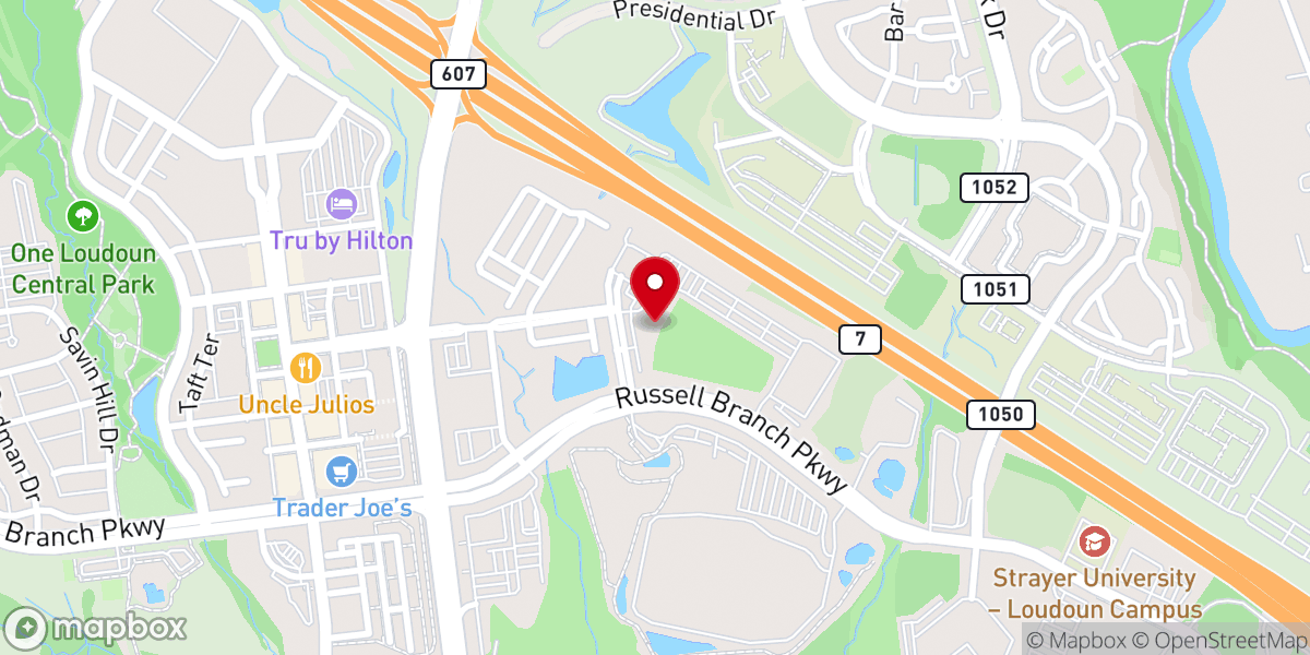Map showing location of Topgolf Loudoun