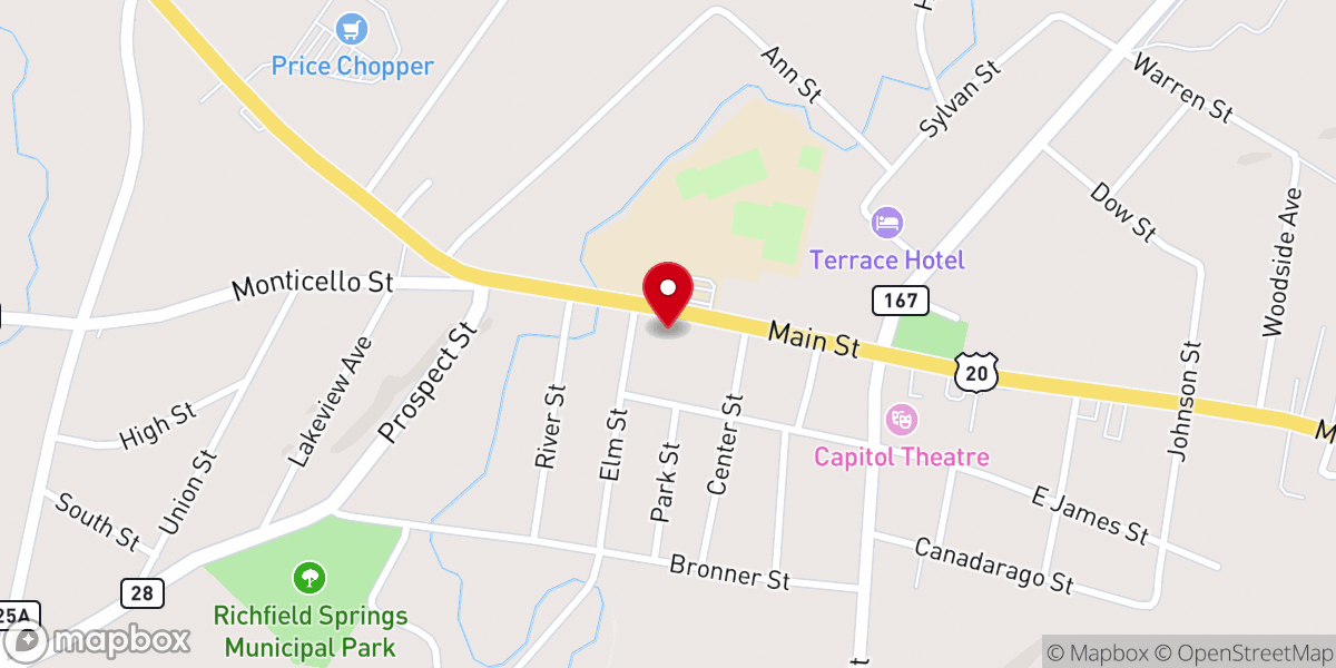 Map showing location of St John's Church