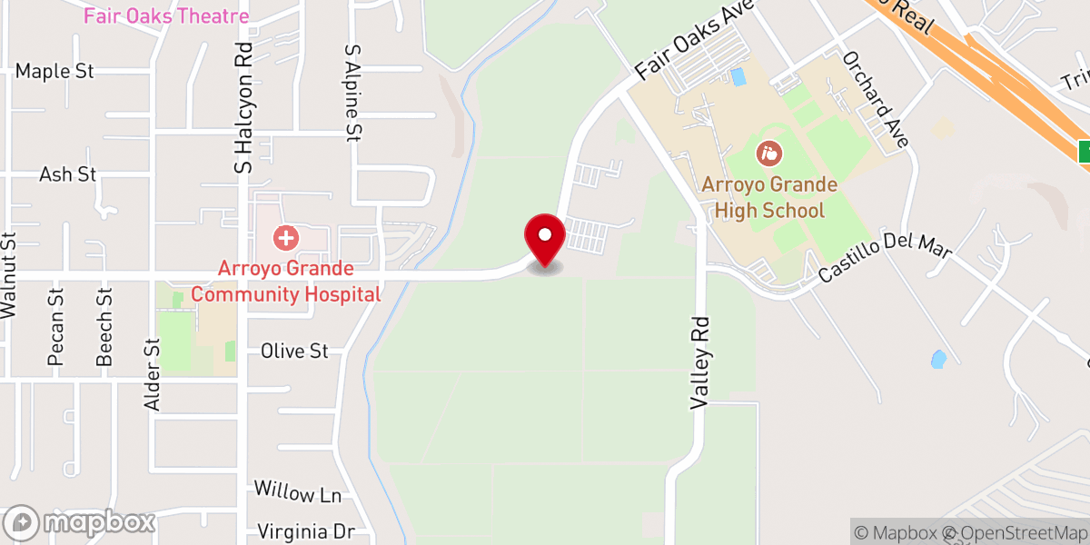 Map showing location of Lady Family Mortuaries