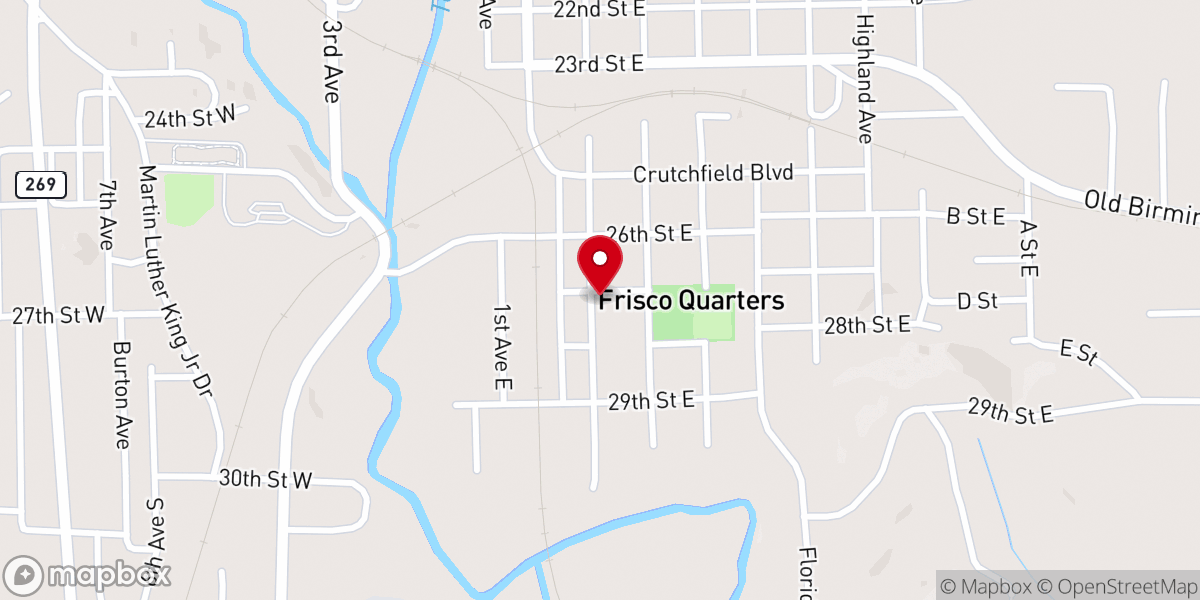 Map showing location of First Baptist Corona Avenue Church