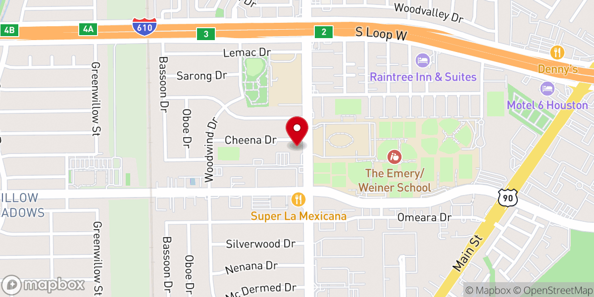 Map showing location of Corpus Christi Catholic Church