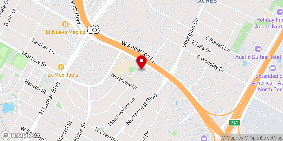 Map showing location of Lord's Church of Austin