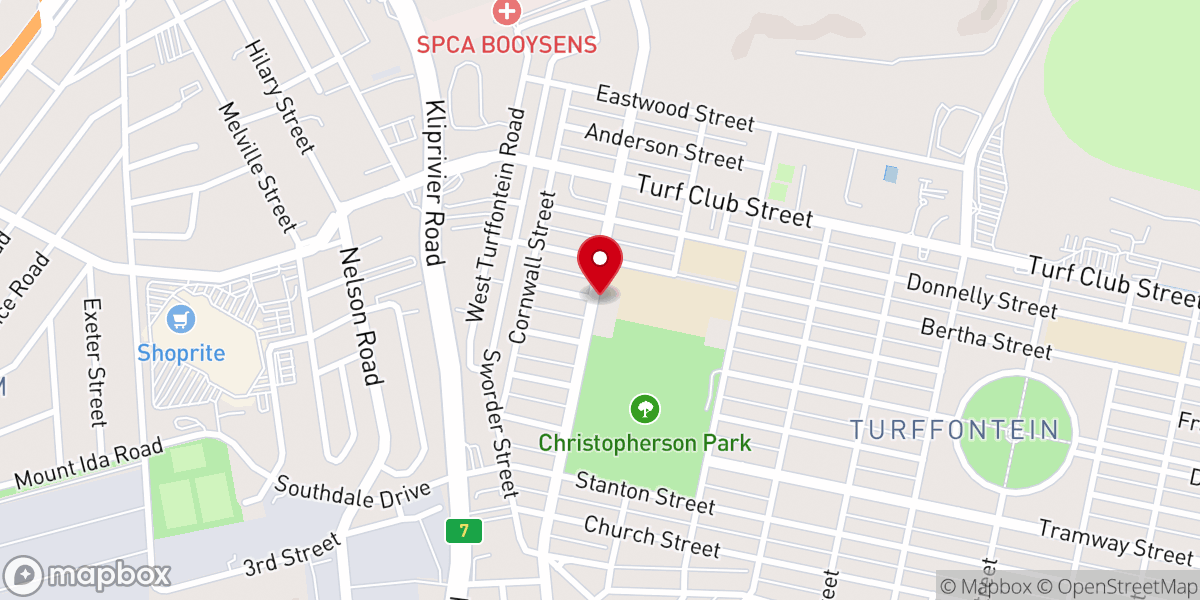 Map showing location of Holy Family Catholic Church
