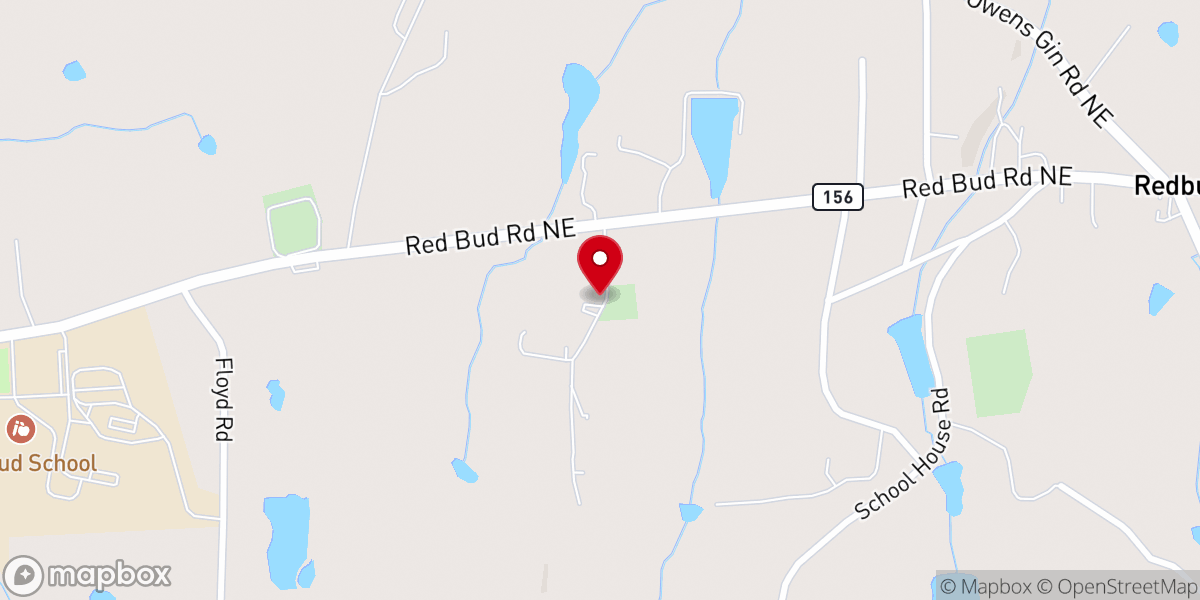 Map showing location of Pine Grove Baptist Church