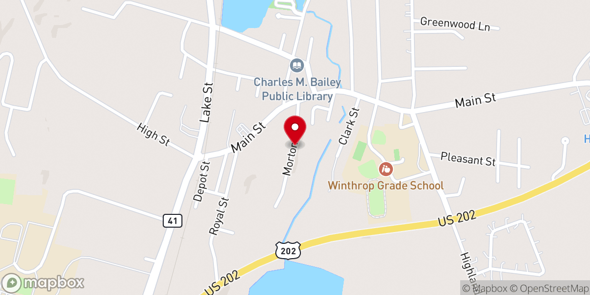 Map showing location of First United Pentecostal church