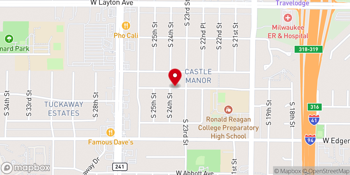 Map showing location of Southside Church of Christ