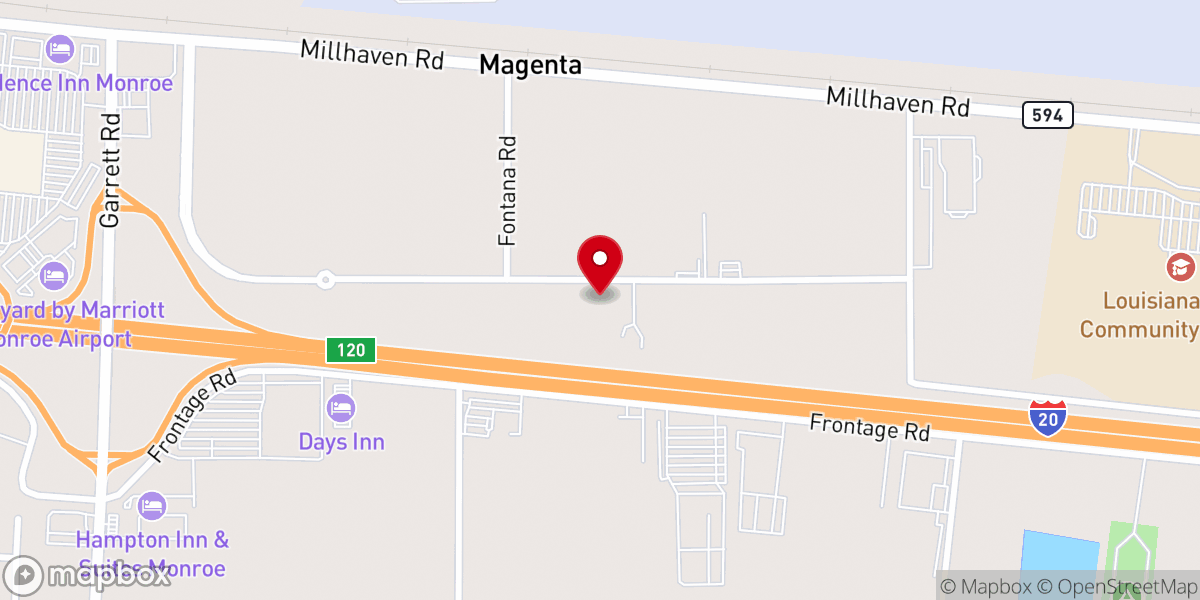 Map showing location of Lighthouse Baptist Church