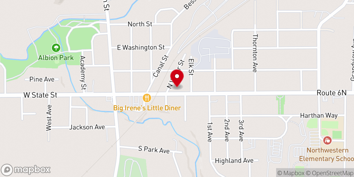 Map showing location of Calvary United Methodist Church