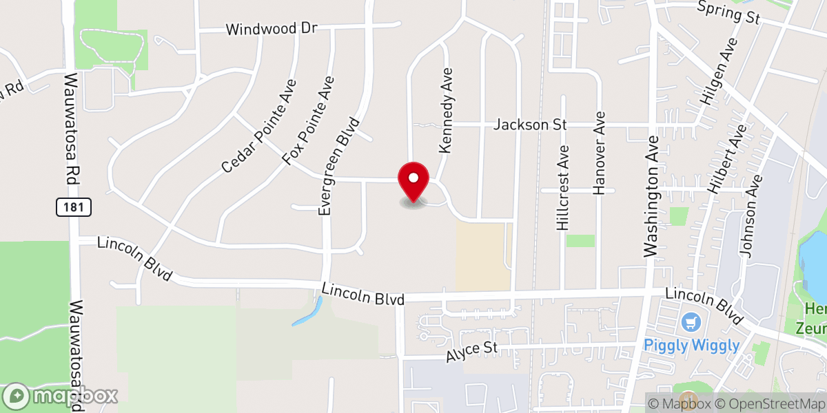 Map showing location of Faith Lutheran Church