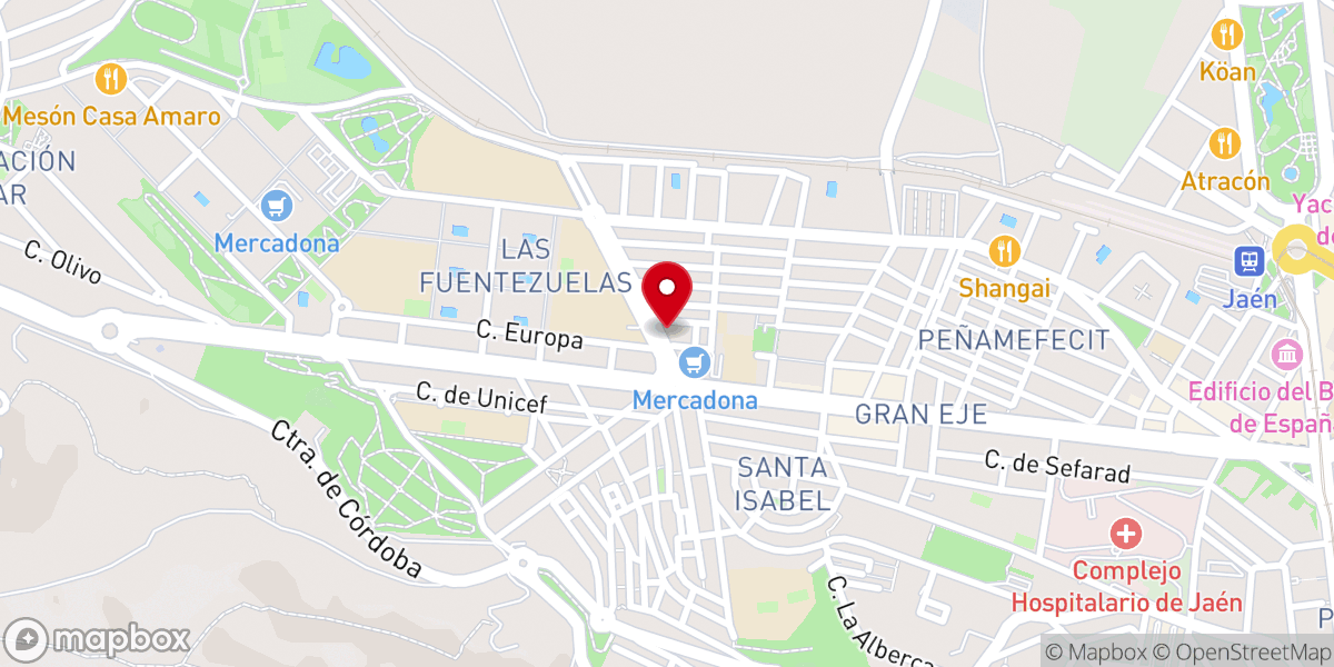 Map showing location of Parroquia de la Santa Cruz