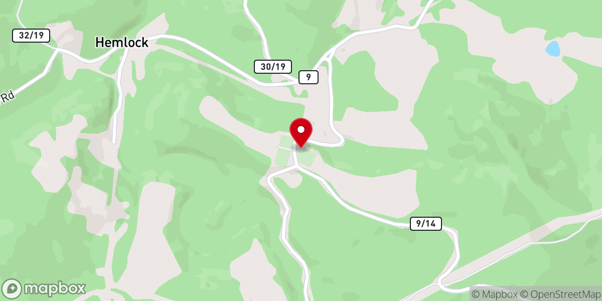 Map showing location of Mount Olive Methodist Episcopal Church