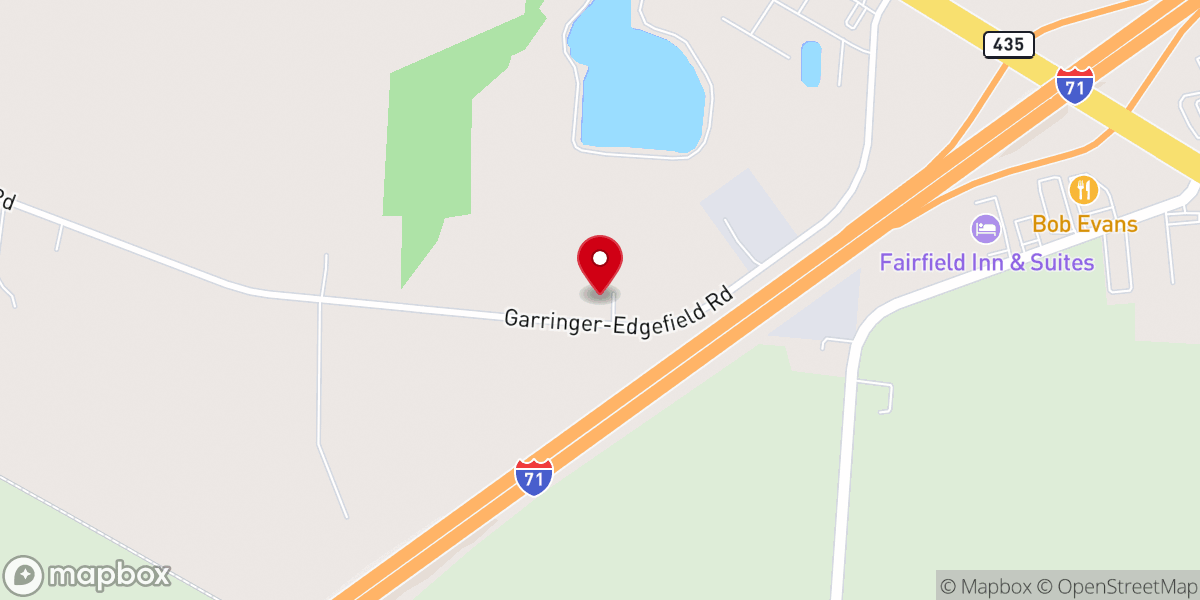 Map showing location of Center Christian Church