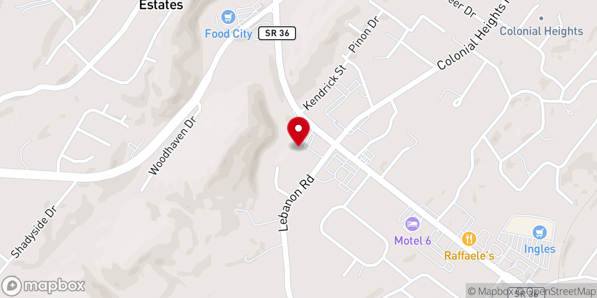 Map showing location of Christ Bible Church
